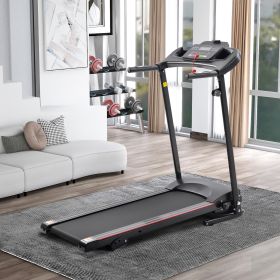 Folding Treadmill with Incline 2.5HP 12KM/H Electric Treadmill for Home Foldable; Bluetooth Music Cup Holder Heart Rate Sensor Walking Running Machine