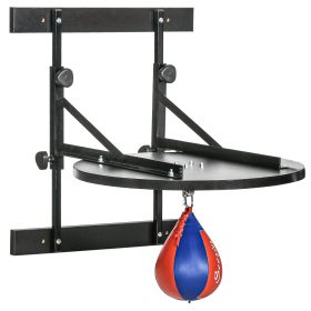 Soozier Adjustable Speed Bag Platform, Wall Mounted Speed Bags for Boxing, with 360-Degree Swivel and 10'' Speedbag