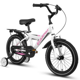 A14115 Kids Bike 14 inch for Boys & Girls with Training Wheels, Freestyle Kids' Bicycle with fender and carrier. (Color: as Pic)