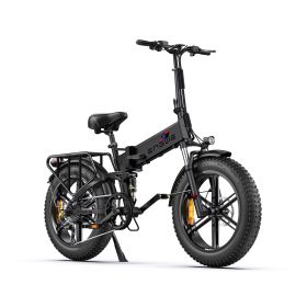 Engwe Engine Pro (Upgraded Version) 1000W(PEAK) Fat E-Bike 16Ah 25KM/H 120KM (Color: Black)